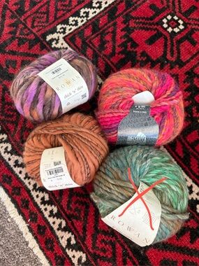 rowan + Lana colorful bulky wool yarn bundle